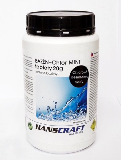 Chlor MINI tablety do bazénu 20g - 1 kg