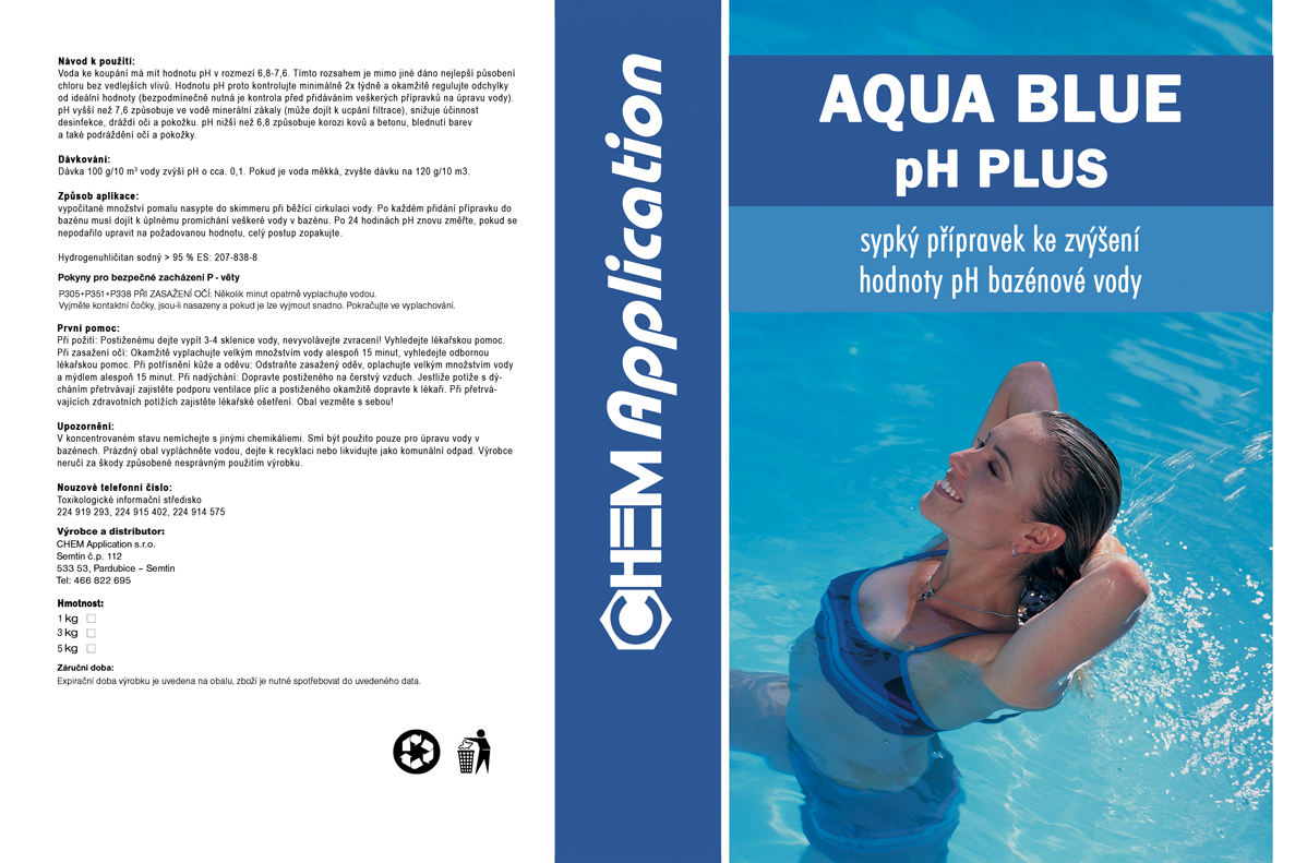 Aqua Blue pH plus + ETIKETA